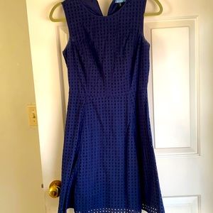 Cynthia Rowley size 6 navy blue cotton dress.